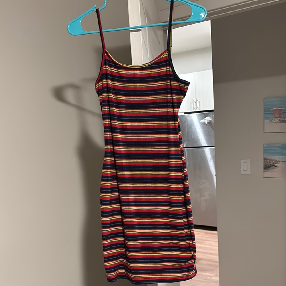 Striped Multicolor Sleeveless Dress